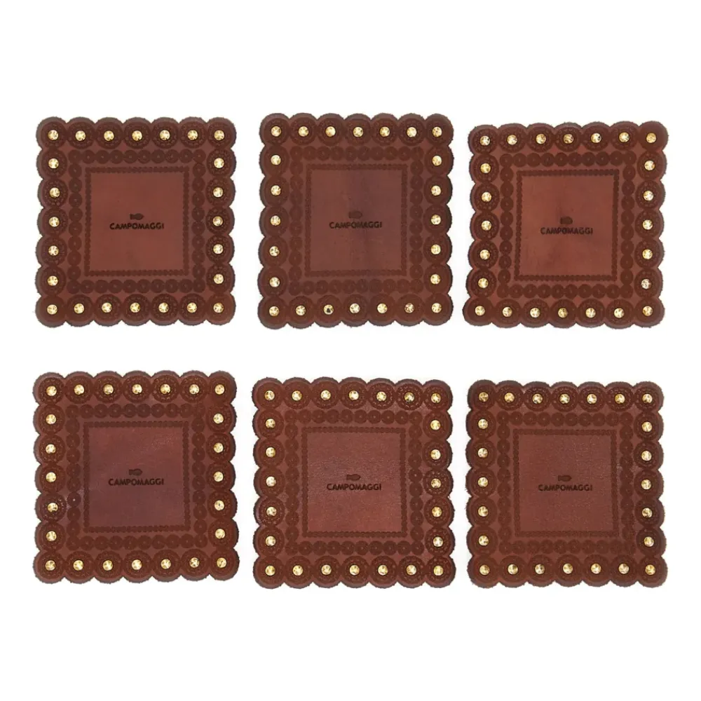 Campomaggi CASA Set Aus 6 Quadratischen Untersetzern